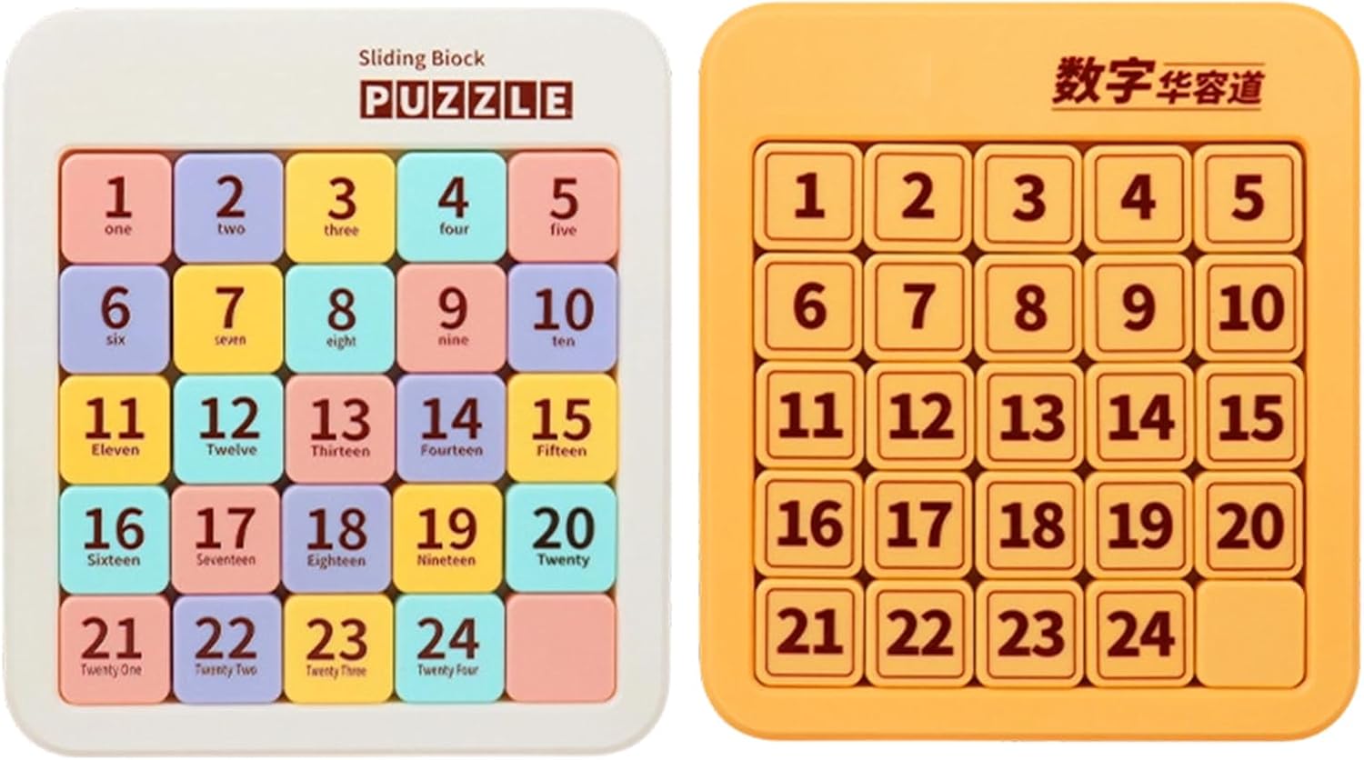 Magnetic Sliding Number Puzzle Educational Blocks Toy - 6x6 Brain Teaser Game for Kids Boys Girls Adults Cognitive Development Interactive Learning Fun Portable Chessboard 7.72x6.85 Inch