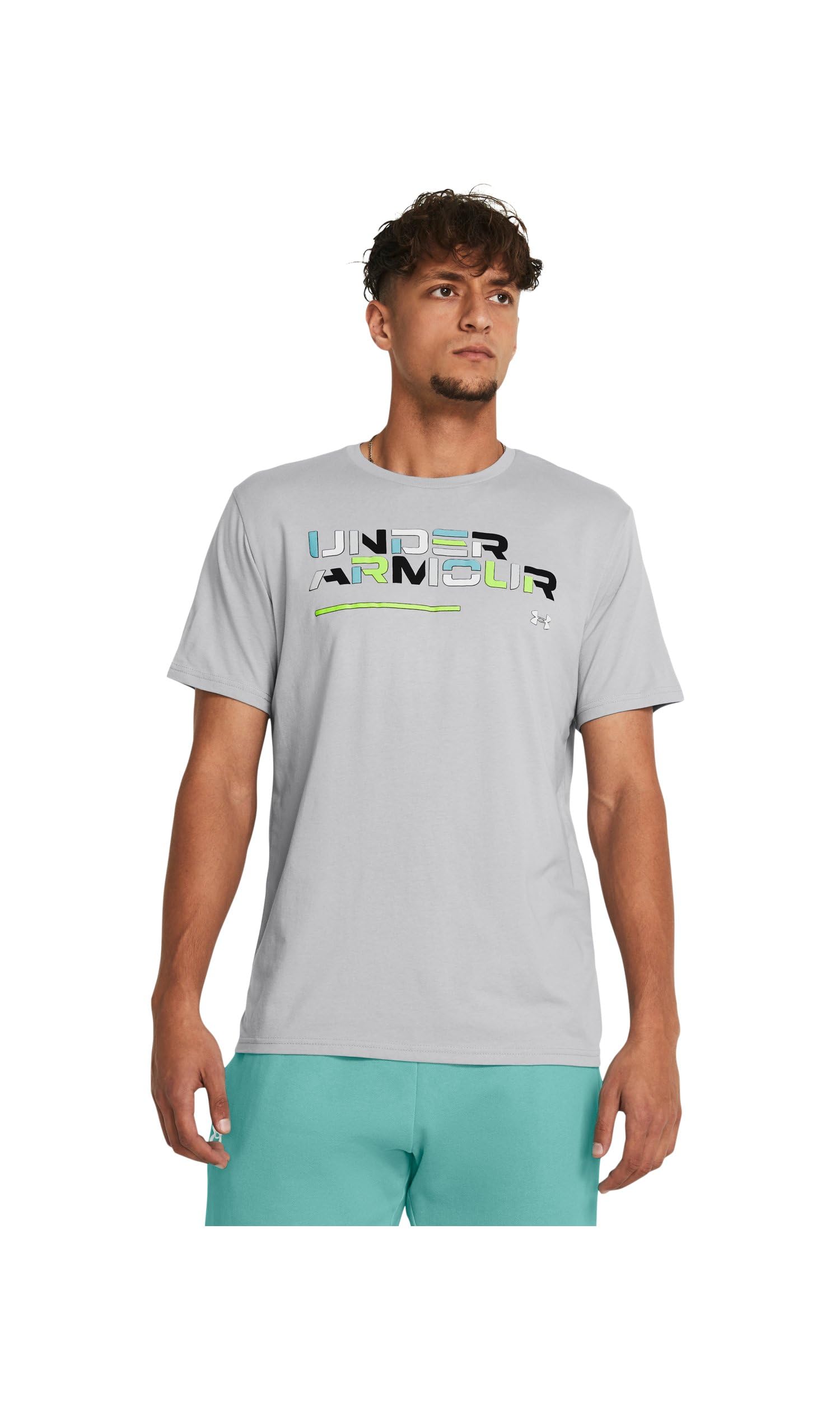 UA Colorblock Wordmark SS Tişört Erkek