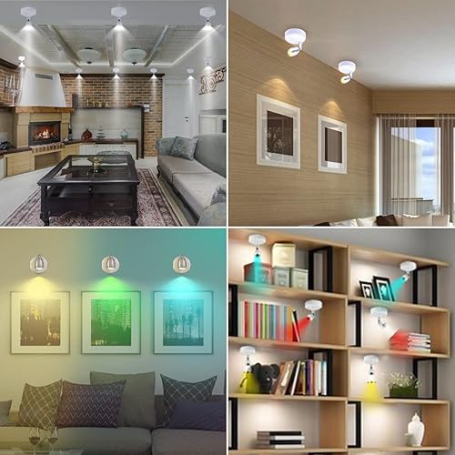 Miniatura 3 de Foco LED inalámbrico para interiores, luces de acento a pilas con control remoto regulable pequeñas luces artísticas con temporizador de cabeza