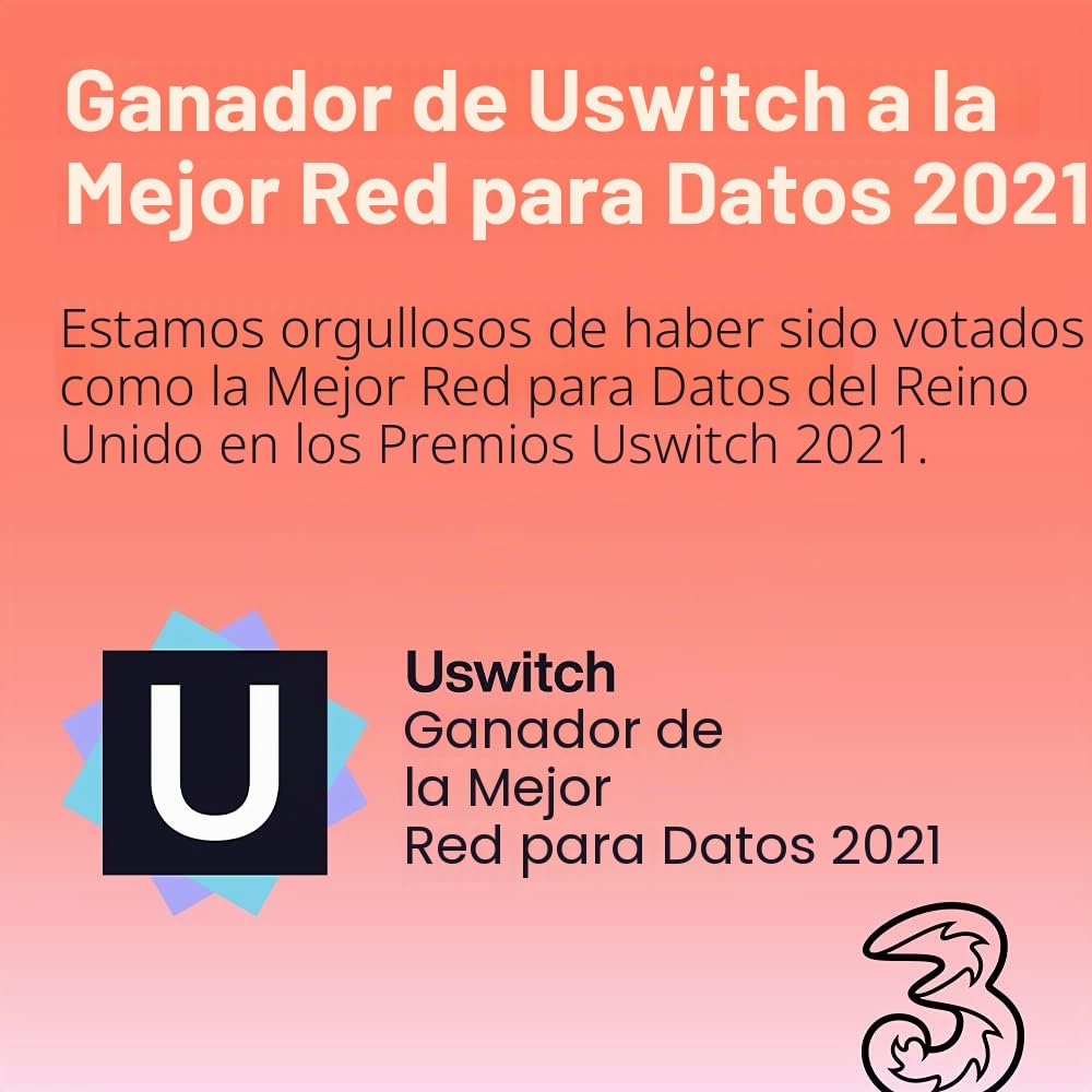 Three Mobile 8 GB de Datos Pay As You Go SIM