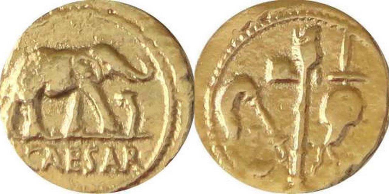 Julius Caesar, Famous Ancient Roman Coin, Denarius, Emperor of Rome, Republic to Empire, Great Stocking Stuffer