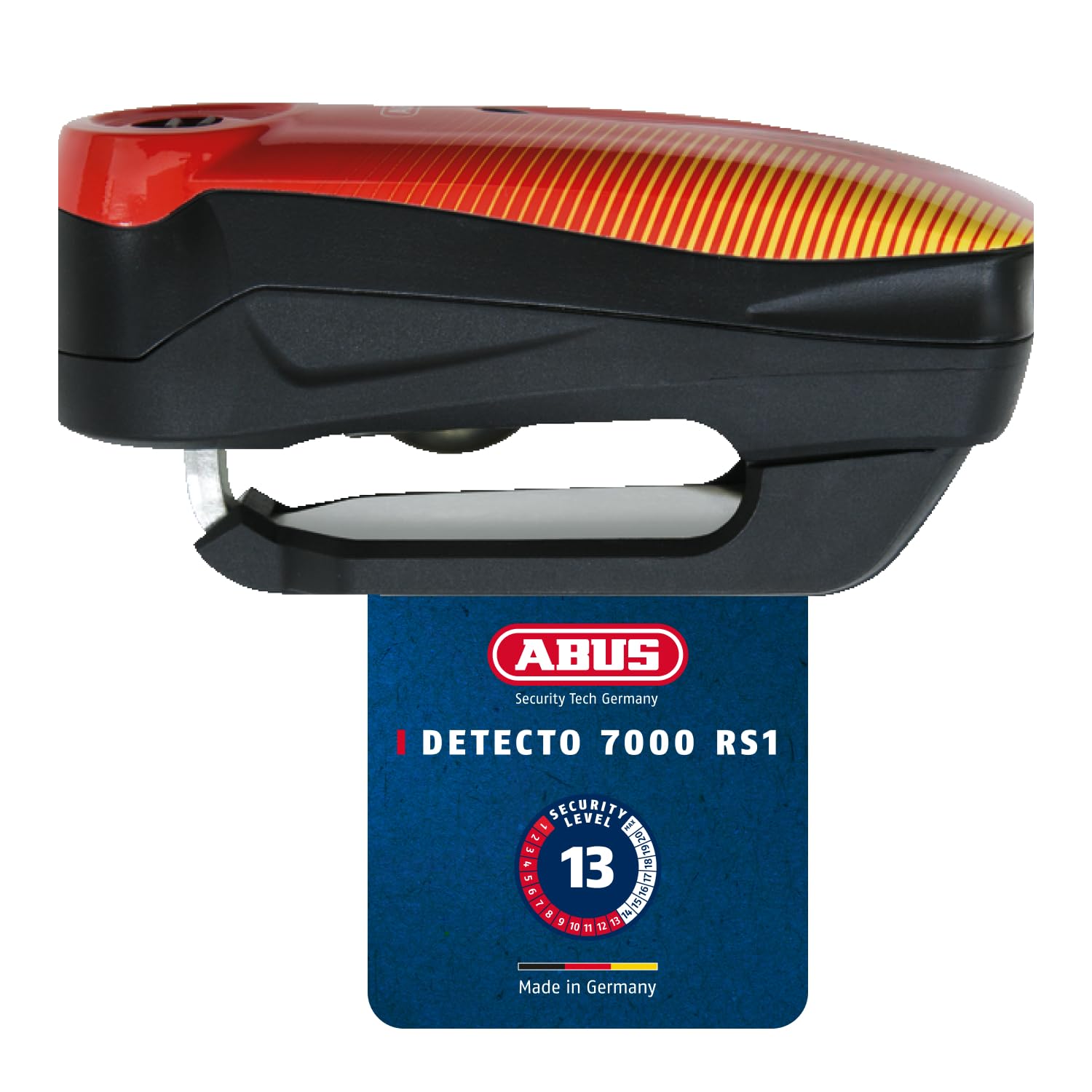 ABUS Bremsscheibenschloss Detecto 7000 RS1 – Motorradschloss mit Alarm