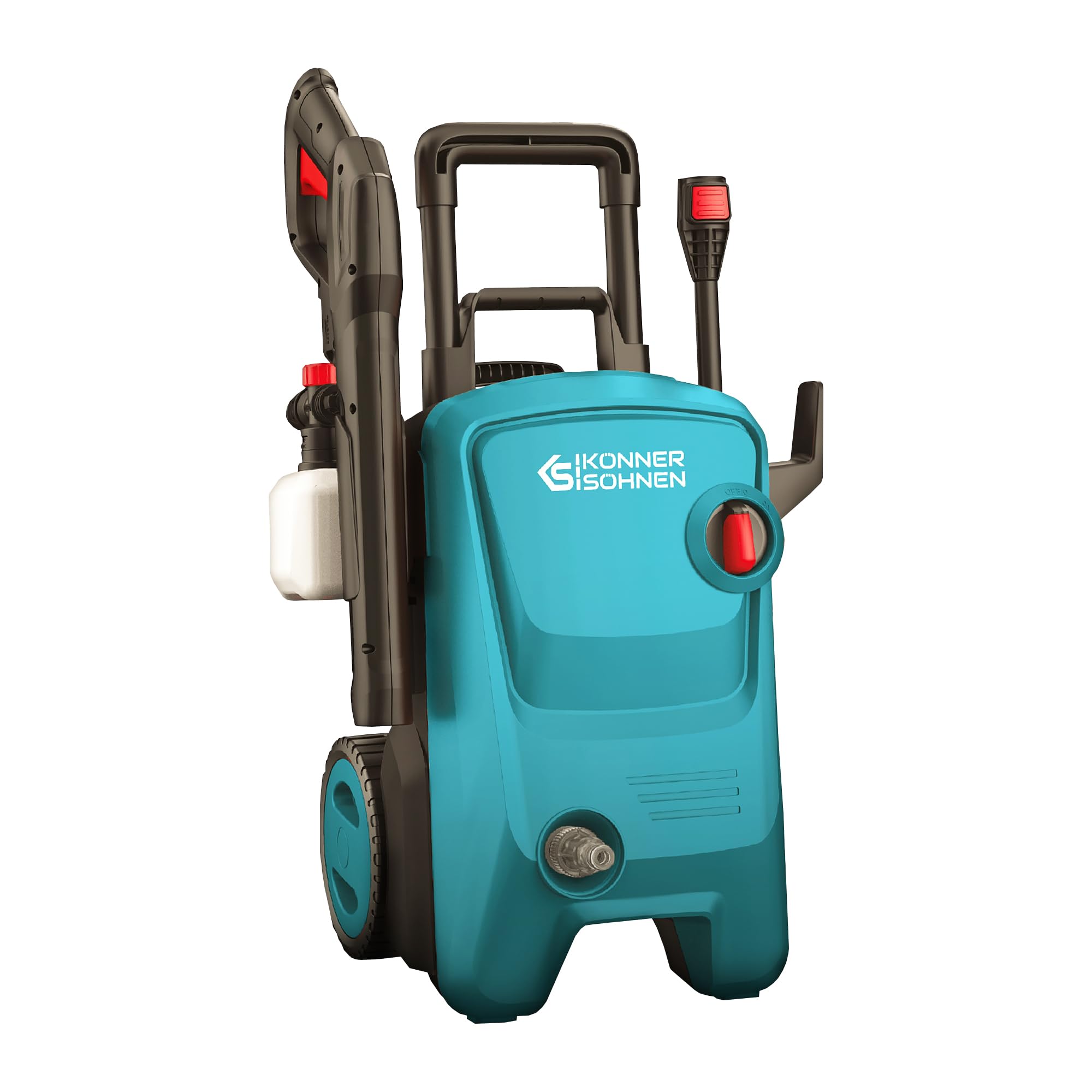Könner & Söhnen KS PW145V limpiadora de Alta presión 1800 W, presión de Trabajo 100-145 Bar, Manguera de Alta presión de 7 m, Sistema de Arranque/Parada automático, enrollador de Manguera