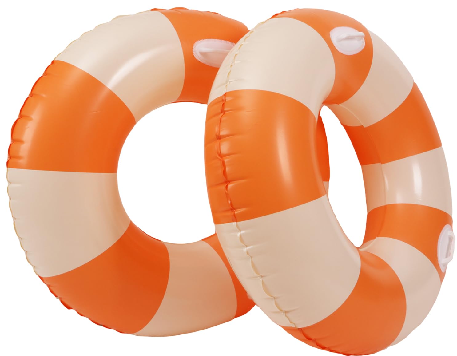 Photo 1 of ONEPTY 45" Striped Inflatable Pool Float with Handle - 2 Pack