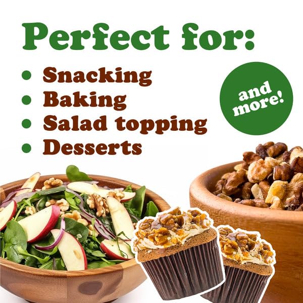 Image of Food to Live Dry Roasted Walnut Pieces with Himalayan Salt, 12 Pounds - Oven Toasted, Lightly Salted, No Oil Added, Perfect for Cooking, Baking and Snacking, Vegan, Kosher, Bulk