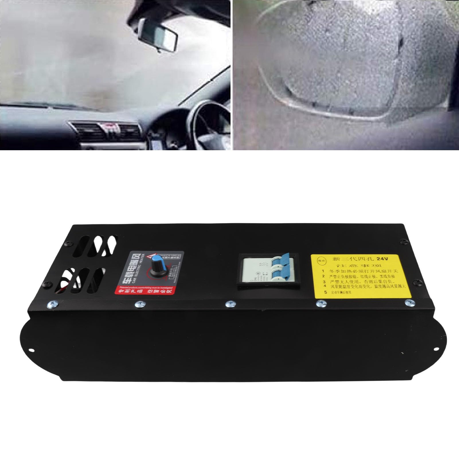 Garosa Grzejnik o Zmiennej Częstotliwości DC24V 800 W, Bezstopniowo Regulowany Przenośny Grzejnik pomieszczeń z 4 Wylotami Powietrza i Szybkim Ogrzewaniem do Miejsca Pracy lub Miejsca Pracy