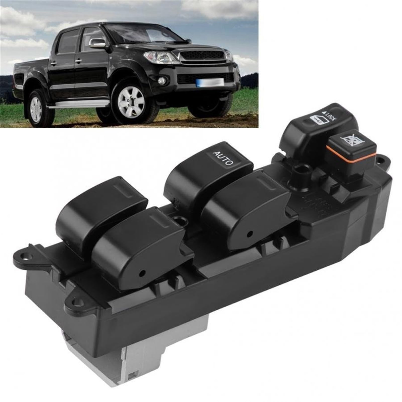 Interruptor De Ventanilla Eléctrico Para Toyota Fortuner/Hilux 2004-2015 - Referencia 84820-0K100, Color Negro, Fácil Instalación