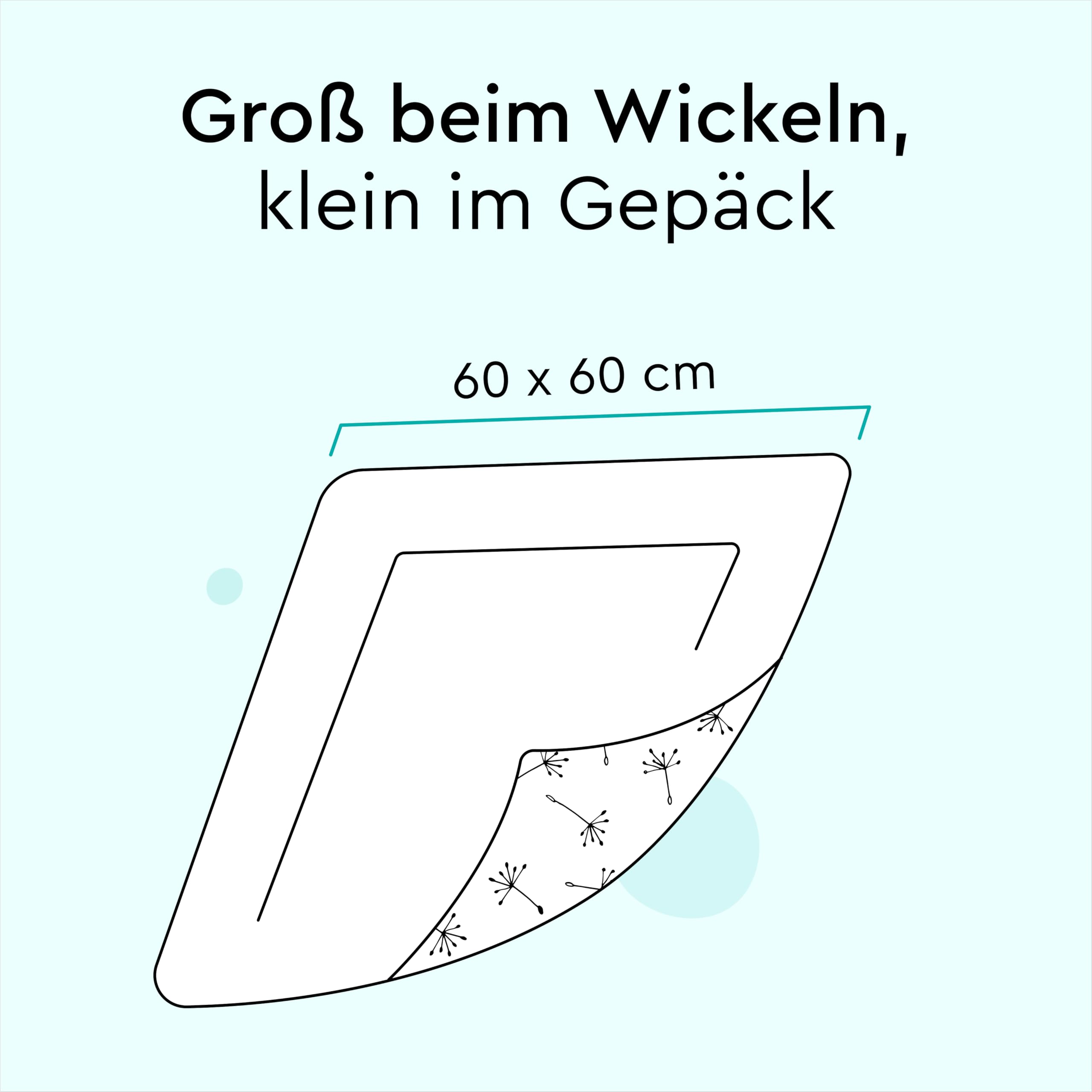 LILLYDOO hautfreundliche Baby Wickelunterlagen 60x 60 cm, 50er Pack (5x10 Stück), Weich, Ohne Parfüme & Lotionen für empfindliche Haut, Dermatologisch getestet