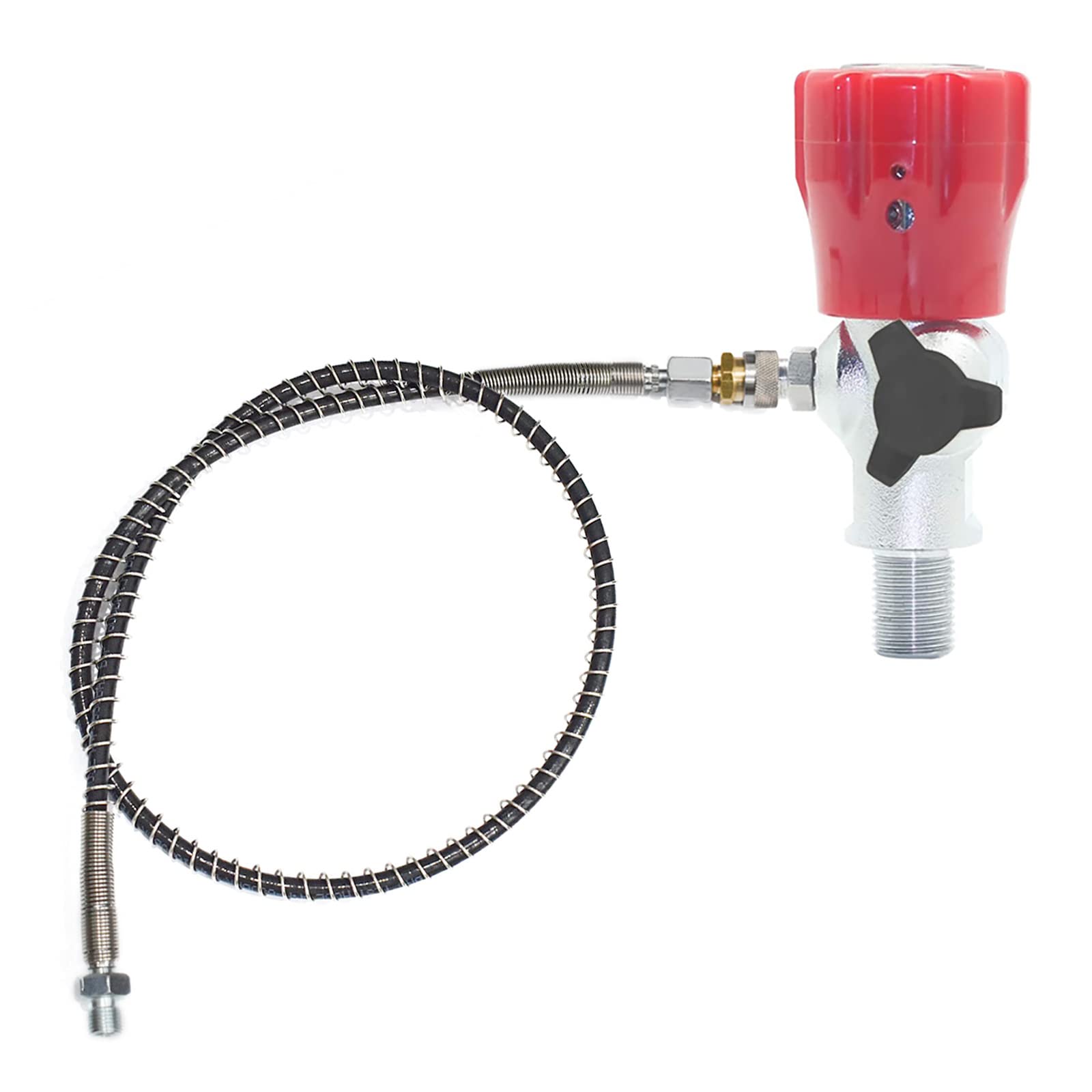 TUXING 4500PSI High Pressure PCP Paintball Filling Station HPA CO2 Tank Carbon Fiber Tank DIN Charging System with Gauge High Pressure Gas Refilling M18*1.5