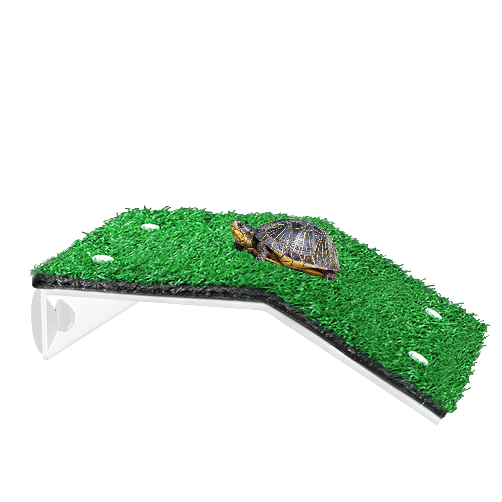 Tortuga Plataforma, Reptiles Plataforma Flotante, Plataforma Tomar el Sol de la Rana Tortuga con Escalera de Rampa, Isla Flotante para Tortugas Acuario Plataforma con Ventosas para Tortuga (S)