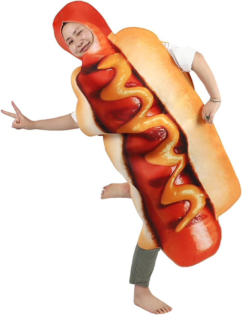 Fancy Dress Costumes,Hot Dog Halloween Costume Adult, Perfect for Carnival Cosplay Party & Dress-Up - Image 4