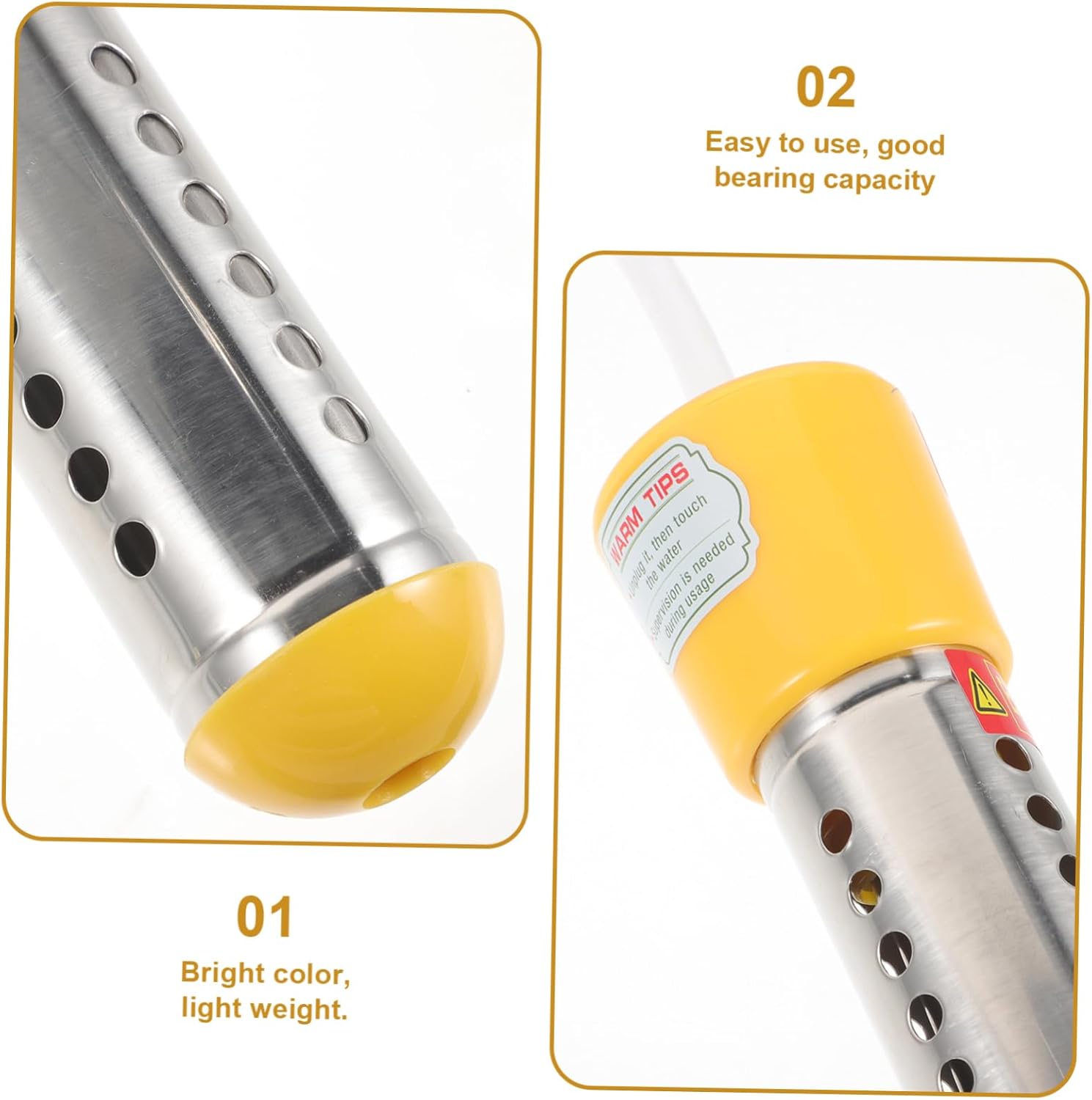 Inflatable Pool Heater Submersible Electric Water Heater for Swimming Pool Compact Design Portable Stainless Steel Protection Us Plug