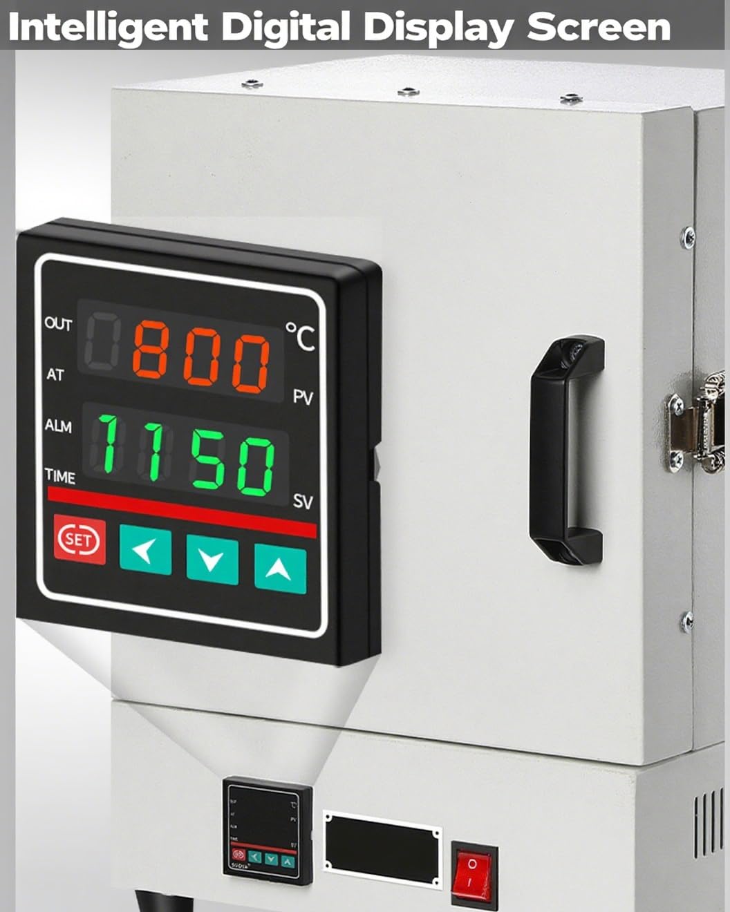 2000 W elektrischer Keramik-Labor-Muffelofen, 0–1150 °C elektrischer geschlossener Labor-Muffelofen, geschlossener Labor-Hochtemperaturofen, Elektroherde mit integrierter Programmsteuerung