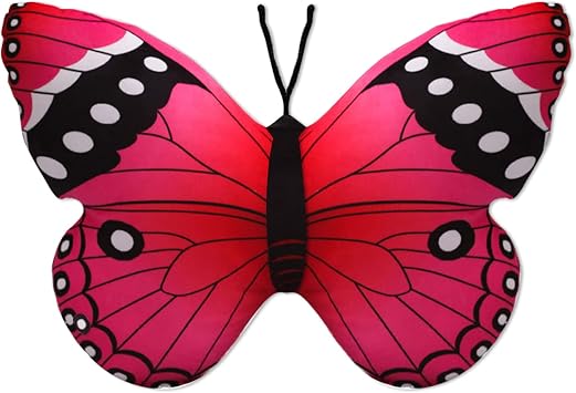 15.7" Butterfly Pillow Pink Butterfly Stuffed Animal Plush Toy