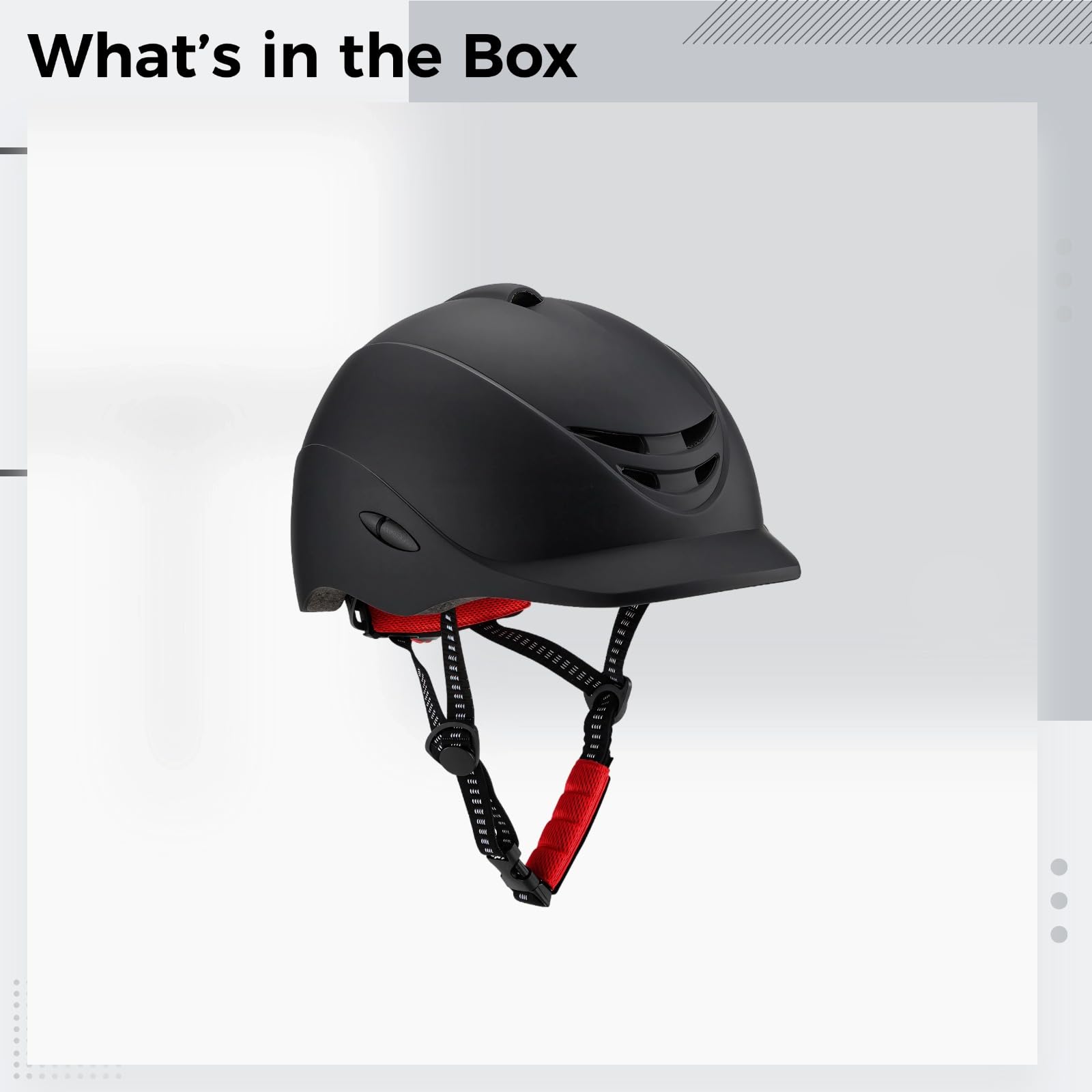 Casco da equitazione da donna, regolabile, nero opaco, guscio leggero in policarbonato ventilato, conforme agli standard di sicurezza, per equitazione e sport all'aria aperta