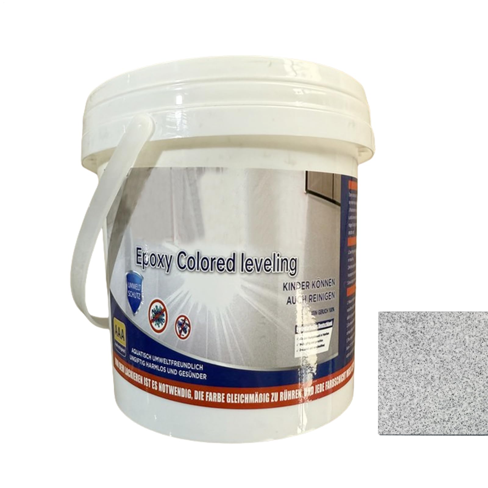 Revêtement de sol – Peinture époxy colorée pour sol – Sable coloré imperméable, auto-nivelant, antidérapant, à base d'eau pour béton, bois, extérieur, baignoire, salle de bain, garage, carrelage