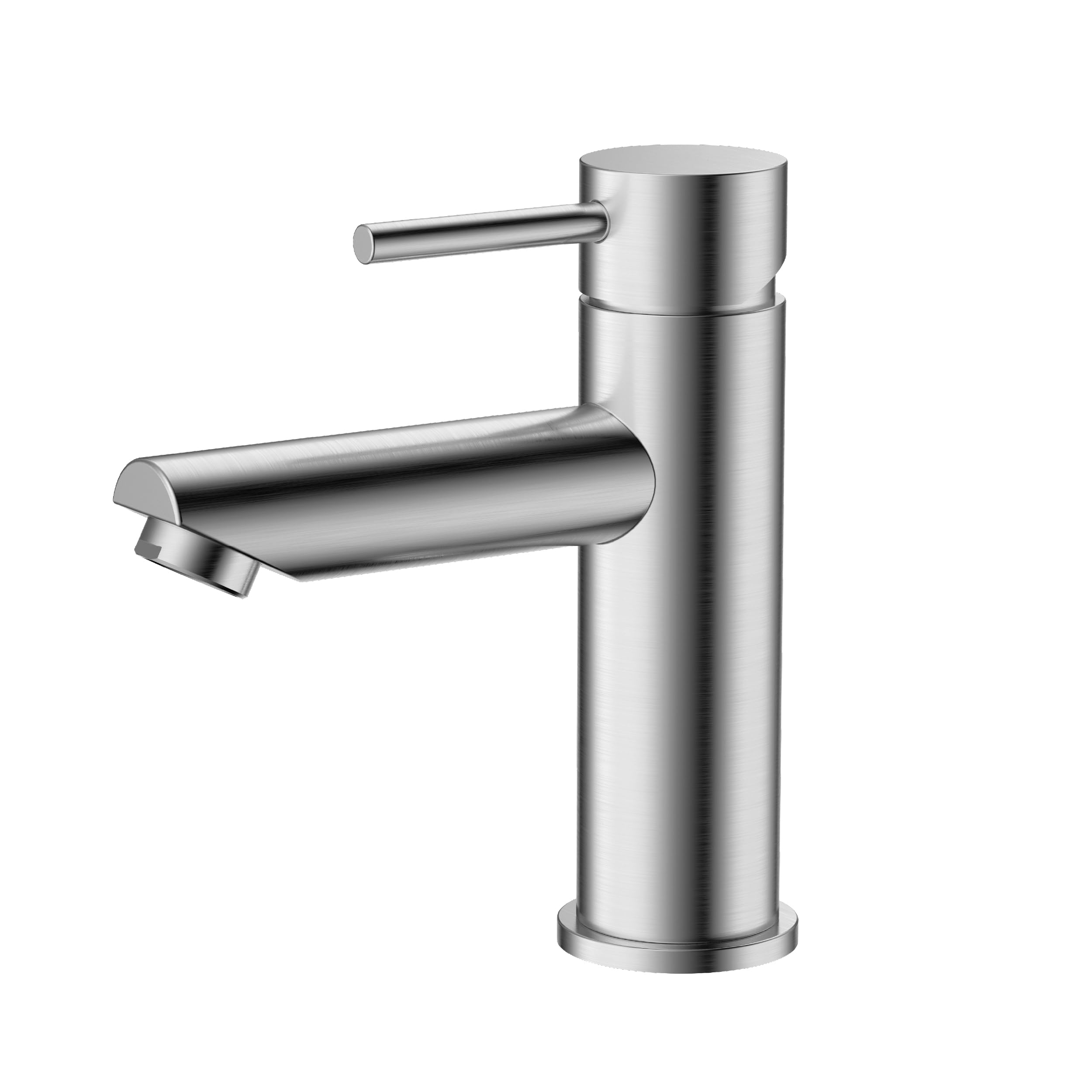 Grifo Lavabo Monomando Inox Cepillado
