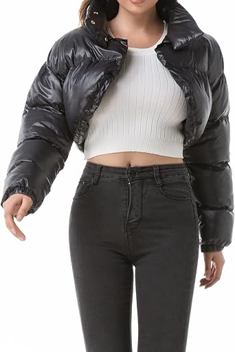 Womens Ultra Crop Bolero Jacket Women Winter Cropped Puffer Fashion Coat Padded 2023 Sexy