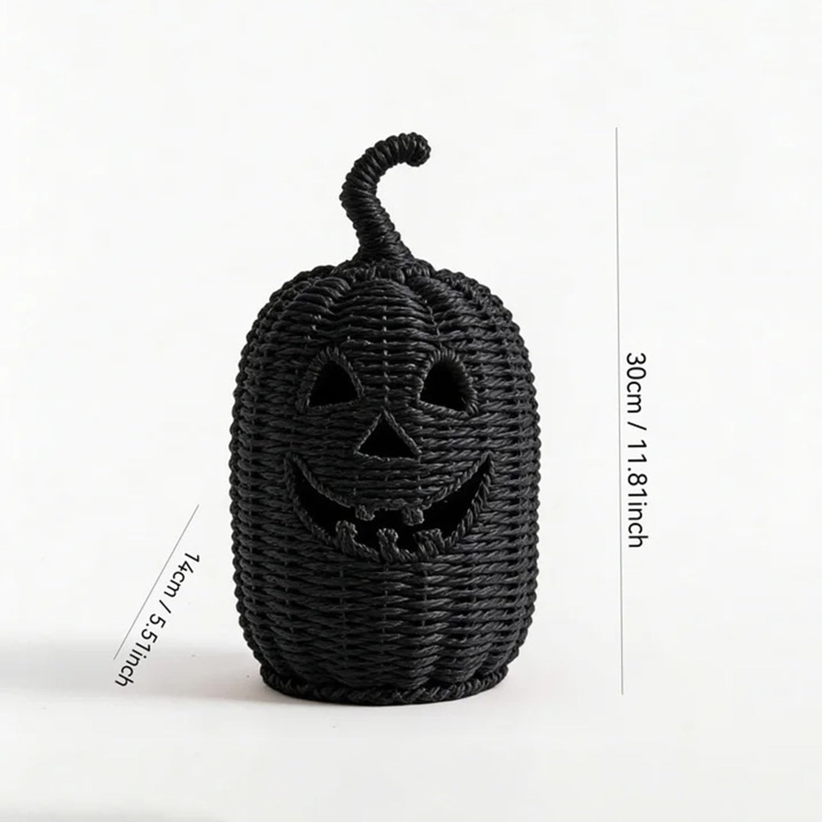 Halloween Kürbi geflochtenem Rattan Aufbewahrung Dekoration, Hexenhut Kürb gewebtem Seegras, hochwertige dekorative Webware Party Festliche Atmosphäre Dekorationen (C, One Size)