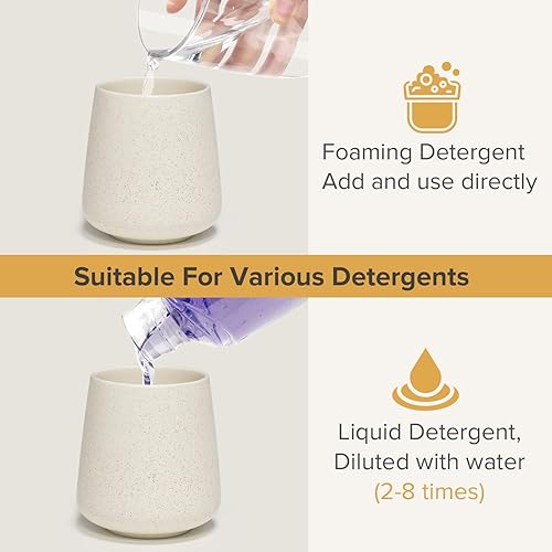 Miniatura 5 de Dispensador de jabón de vidrio con bomba, dispensador de jabón de manos recargable para encimera de cocina, botella dispensadora de jabón para