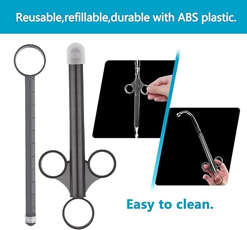 Miniatura 6 de Jeringas aplicadoras de lubricante, disparador de tubo lubricante con tapa redondeada lisa para hombres, mujeres y parejas, reutilizables, fáciles