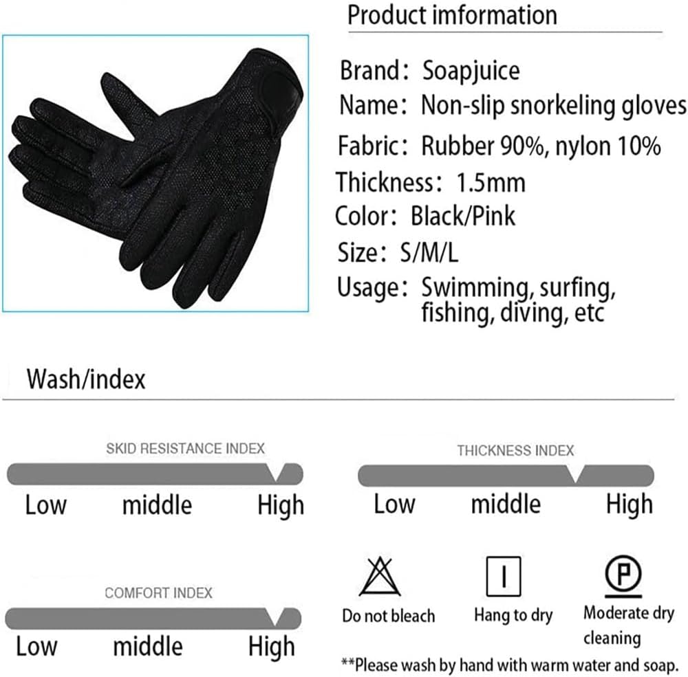 Wetsuit Gloves Neoprene Scuba Diving Gloves Surfing 1.5MM for Men Women,Thermal Anti Slip Flexible Dive Water Gloves for Spearfishing Swimming Rafting Kayaking Paddling - Image 5