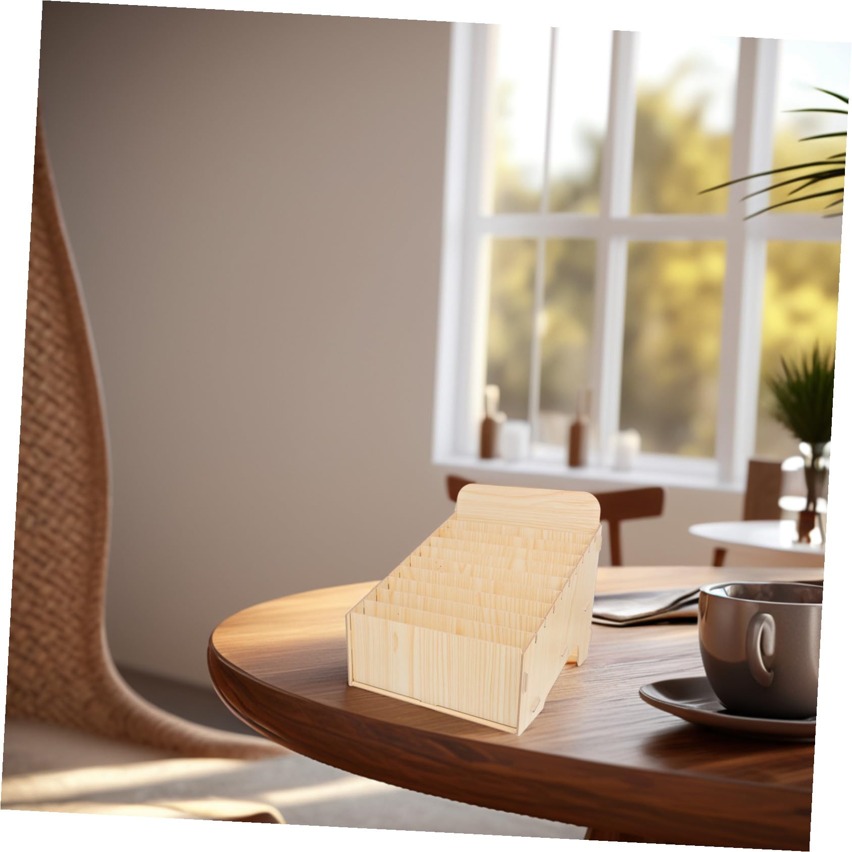 Sewroro Boîte de Classement Bois à Compartiments Organisateur de Bureau pour Courrier Factures et Documents Montage DIY Rapide pour Maison Bureau ou Commerce Finition Rustique Élégante