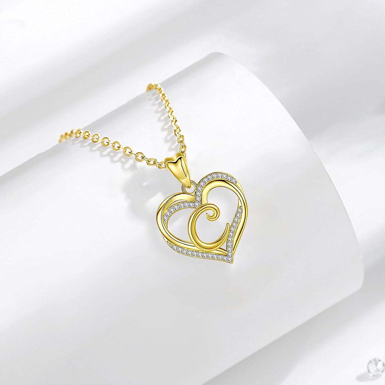 INFUSEU Unique Initial Necklaces for Women Girls Small Heart Letter Jewelry, Meaningful Personalized Gifts - Image 9