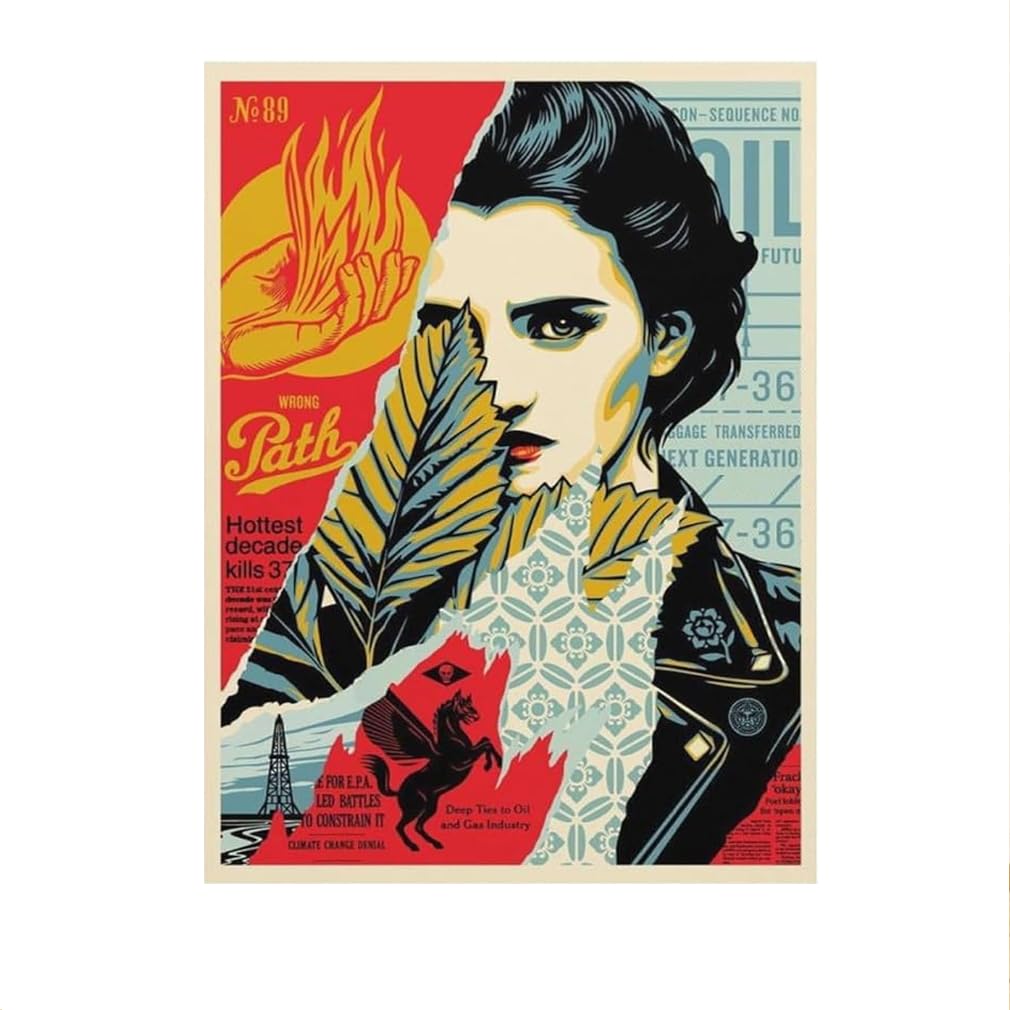 LHHJF LJHFA Shepard Fairey Vintage Poster Street Art Painting And Canvas Wall Art Shepard Fairey Prints For Home Decor Picture 40x60cmx1 No Frame