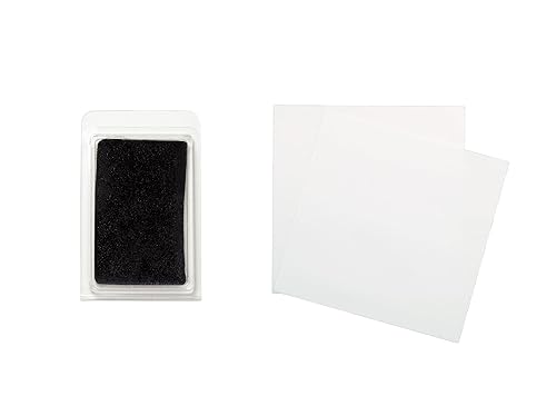 Miniatura 4 de Kate & Milo Babybook y bloc de tinta, recuerdo de bebé neutro en cuanto al género, momentos importantes del primer año del bebé, gris