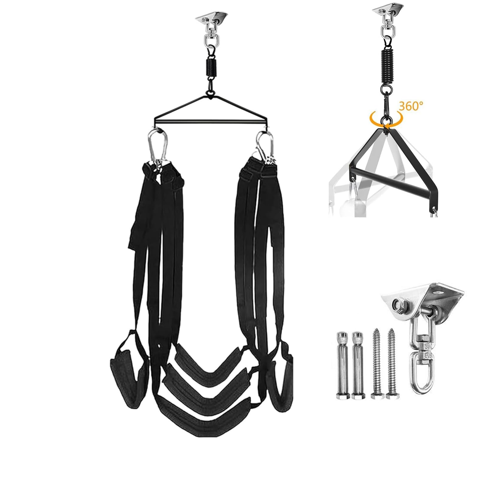 Balançoire sexuelle pour le plafond, balançoire sexuelle confortable avec coussinets extra larges, kit de bondage SM extra robuste pour les couples