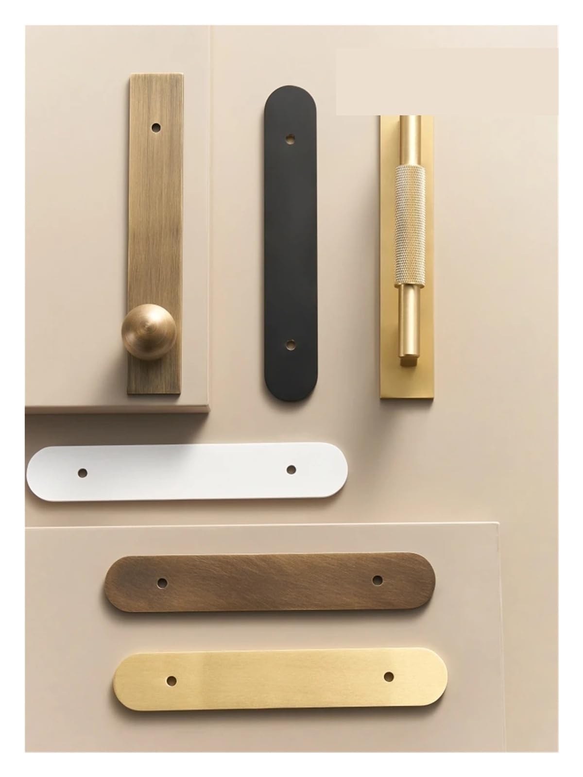Tiradores decorativos de latón con placa trasera para restauración de cómodas