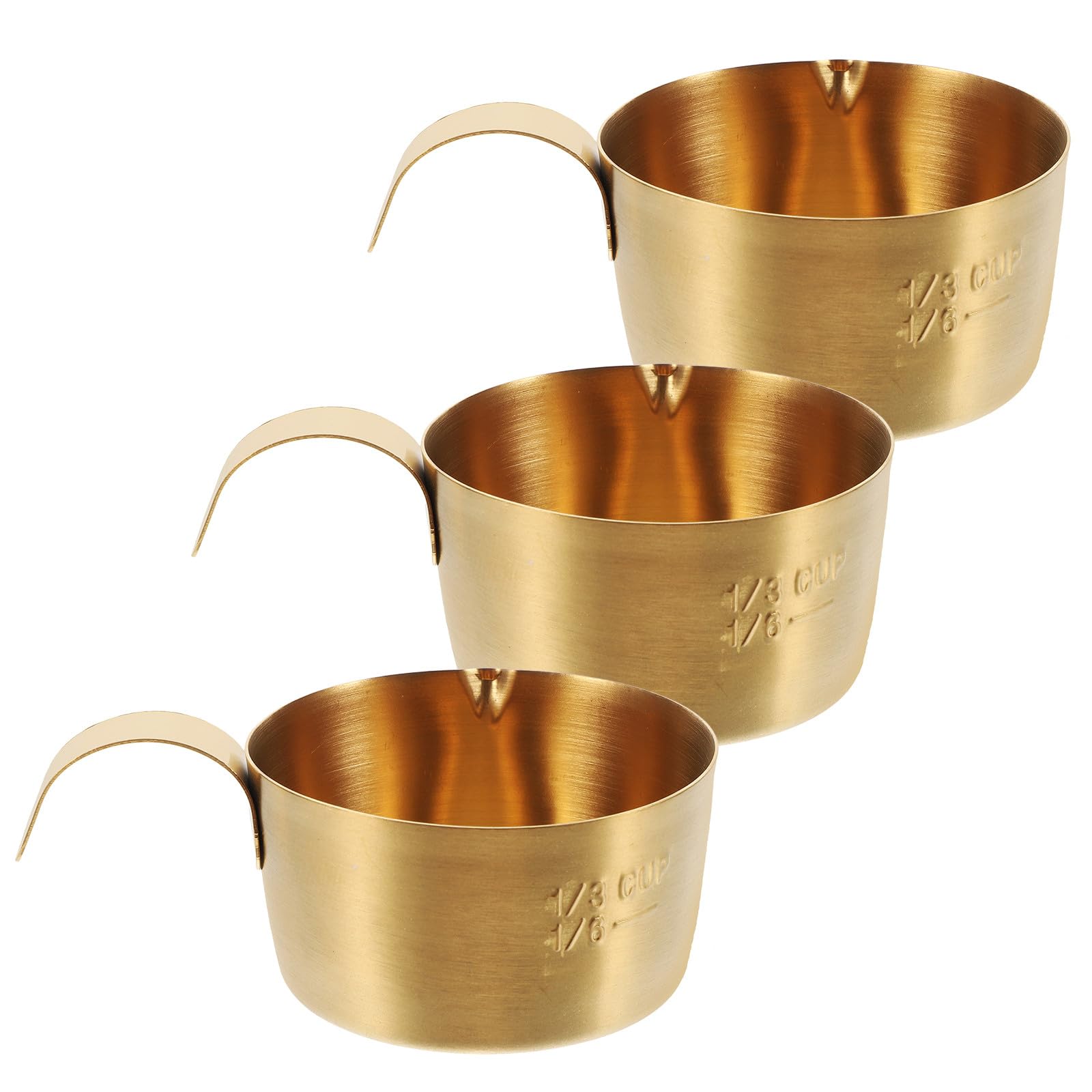 Kichvoe 3pcs Expresso Shots Cup 80ml Espresso Measuring Cups Stainless Steel - Coffee Dosing Jug With Scale -