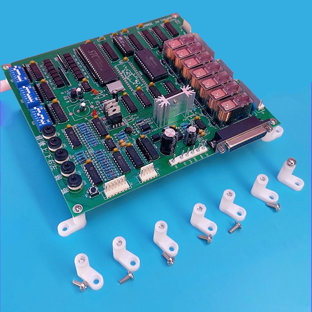 80pcs Console Motherboard Plastic Feet, L Shape Type PCB Board Spacer Mounting Feet with Screws, for Circuit Board Accessories DIY Parts