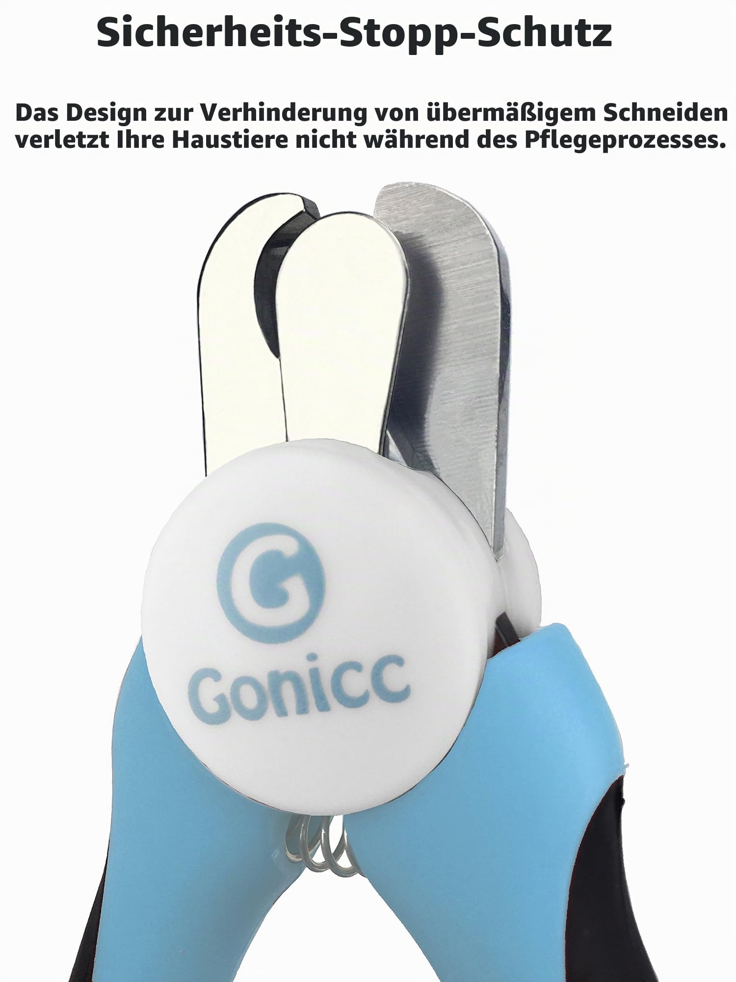 gonicc Profi Krallenschere für Hunde und Katzen Profi Krallenzange Schneider Edelstahl Katzen krallenschere für Mittel und Kleine Haustiere