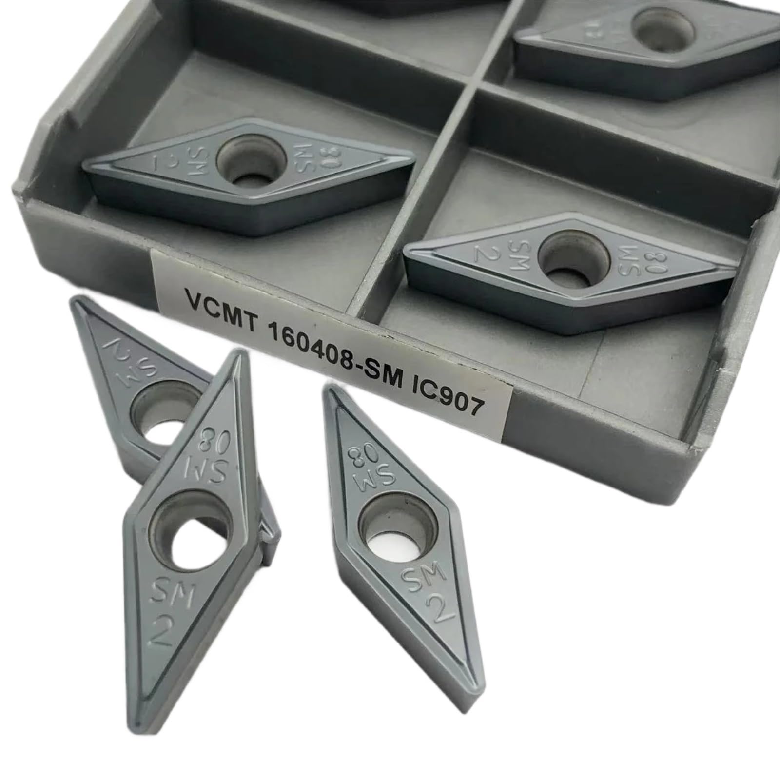 10 SZTUK VCMT160404 VCMT160408 IC907 IC908 Tokarka CNC Wkładki z węglika spiekanego Ostrze noża tokarskiego(VCMT160408-SM IC907)