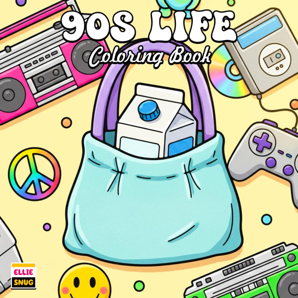 90s Life Coloring Book: Peaceful Living Moments, Cozy Spaces, and Nostalgic Vibes