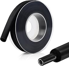 4:1 Heat Shrinkable Sheath for Electrical Cables, Heat Shrink Tubing, Heat Shrink Tubing with Adhesive, for Connecting Electrical Cables, 2 m Length (Diameter 4 mm, Black)