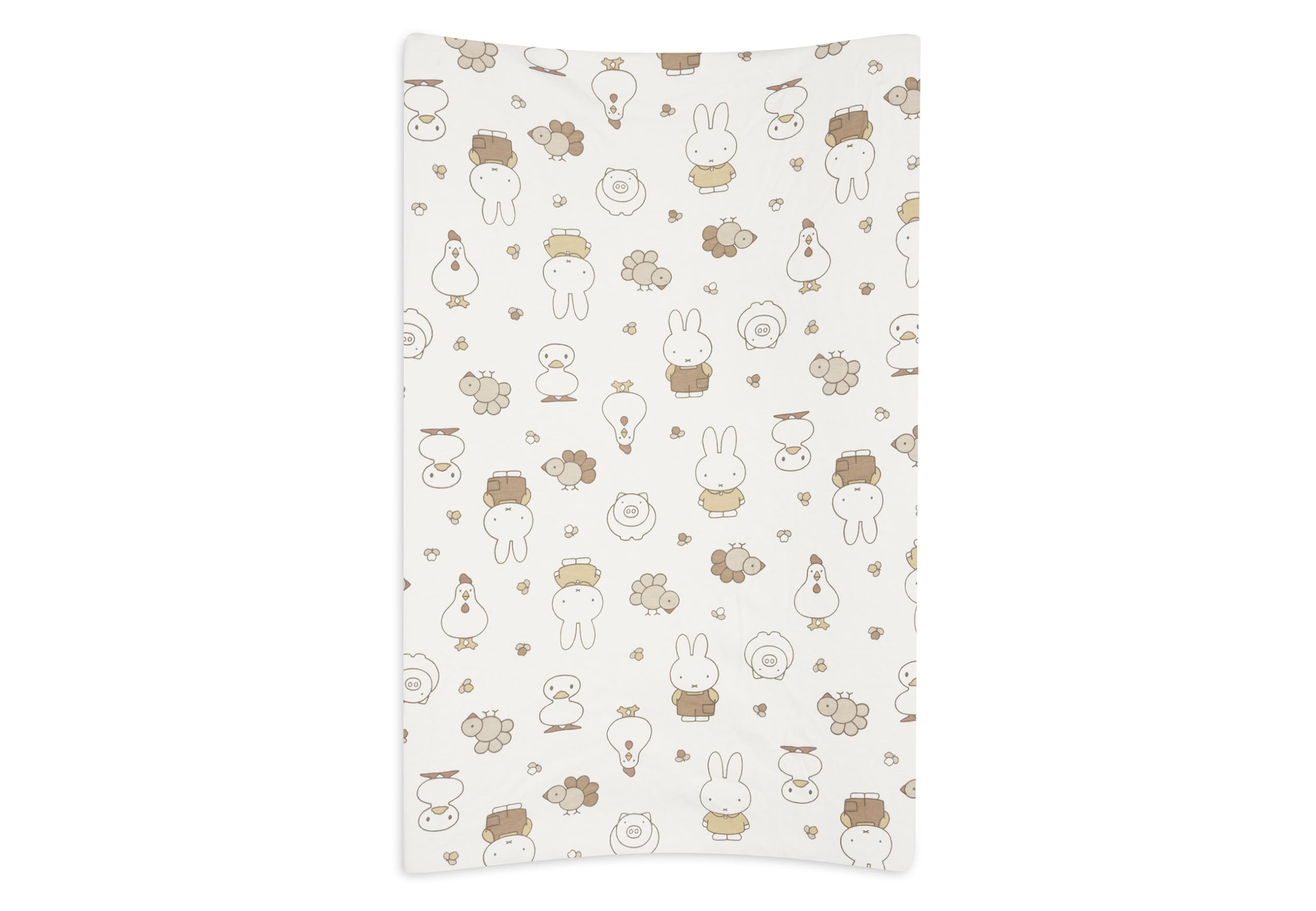 Jollein Funda para cambiador Jersey – Miffy Family Farm – 50 x 70 cm – 100 % algodón – Certificado OEKO-TEX – Funda para cambiador