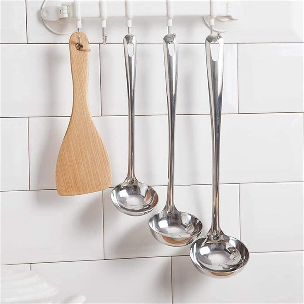 2 Mestoli In Acciaio Inox 304 Da 31 Cm – Cucchiaio Per Zuppa Con Manico Lungo, Ideale Per Cucina Professionale E Casa, Per Servire E Mescolare - 3
