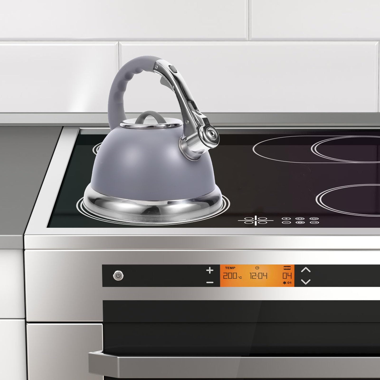 Bollitore in Acciaio Inossidabile da 3,5l per Casa e Hotel, Compatibile Tutte le Fonti di Calore, Facile da Pulire, Design Elegante e Minimalista Fischietto