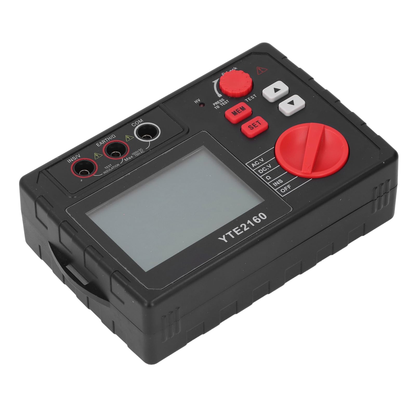 Cyfrowy Miernik Rezystora, Tester Wartości Izolacyjnej 0-10GΩ 9999 LCD, Miernik Rezystancji Uziemienia Odpornego dla Telekomunikacyjnego Serwera, Przedsiębiorstwa Przemysłowe