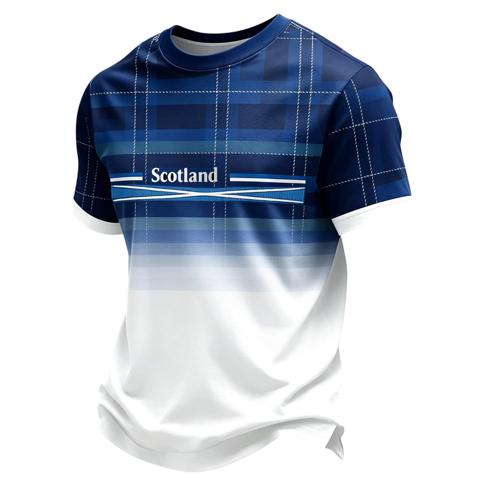 Scotland Flag Soccer T-Shirt Football 2026 Merchandise, Retro Scotland Flag Short Sleeve Crewneck Tee Top for Men Women Kids, Gift for Football Fans & Supporters