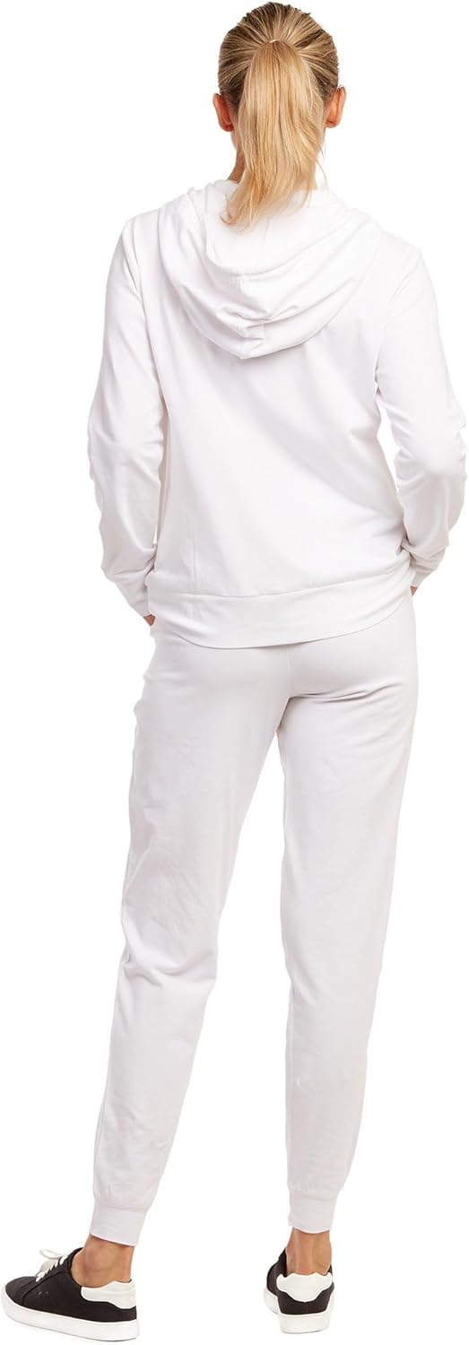 Sofra Women's Thin Cotton Zip Up Hoodie Jacket
