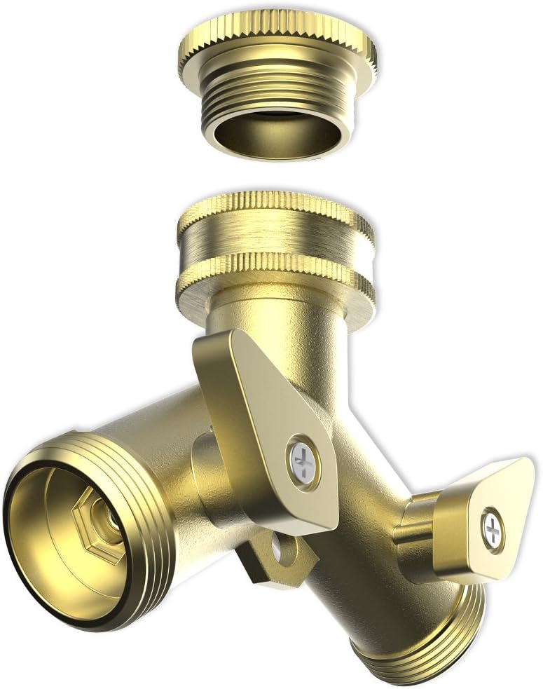 LONGYEE( TM ) Two Way Brass Tap Manifold - Turn one tap into two