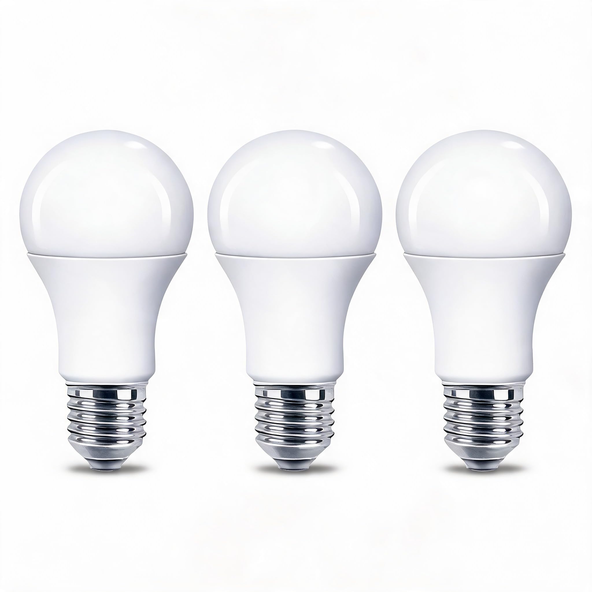 Lumetheus 3PCS A60/E14/E27/B22 LED Bulbs, 120V-230V, 3W-25W, Dimmable Warm White 3000K, Halogen Replacement, Wide Voltage, Flicker-Free, for Ceiling Lights in L WarmWhite-3000K E27-4W