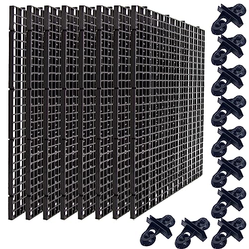 Hoypeyfiy 8 Pieces Fish Tank Divider with Sucker Clips 30x30cm/11.8x11.8“ Aquarium Filter Bottom Divider Partition Separator