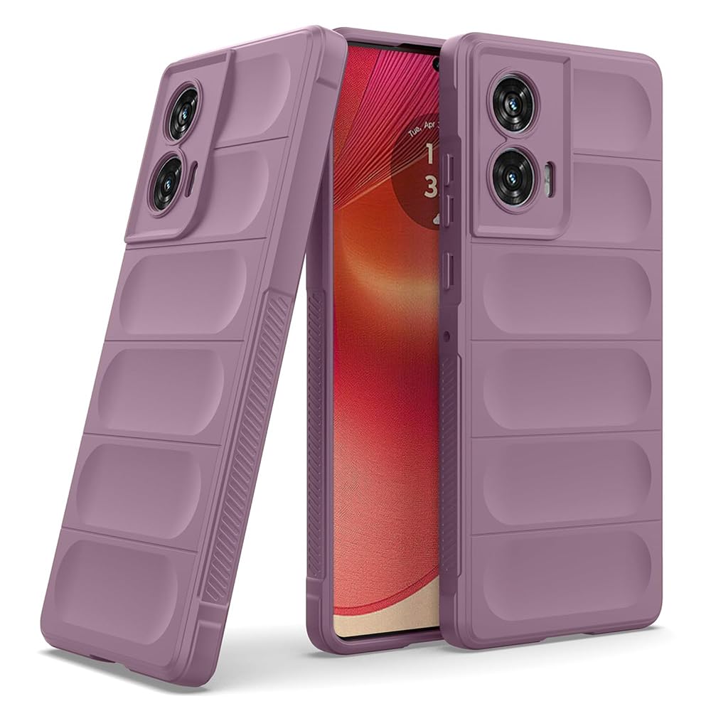 Amazon Basics Mobile Cover for Motorola Moto Edge 50 Fusion 5G / G96 5G | Full Camera Protection | Liquid Silicon Case | Flexible Bumper Case for Motorola Moto Edge 50 Fusion 5G / G96 5G (Purple)