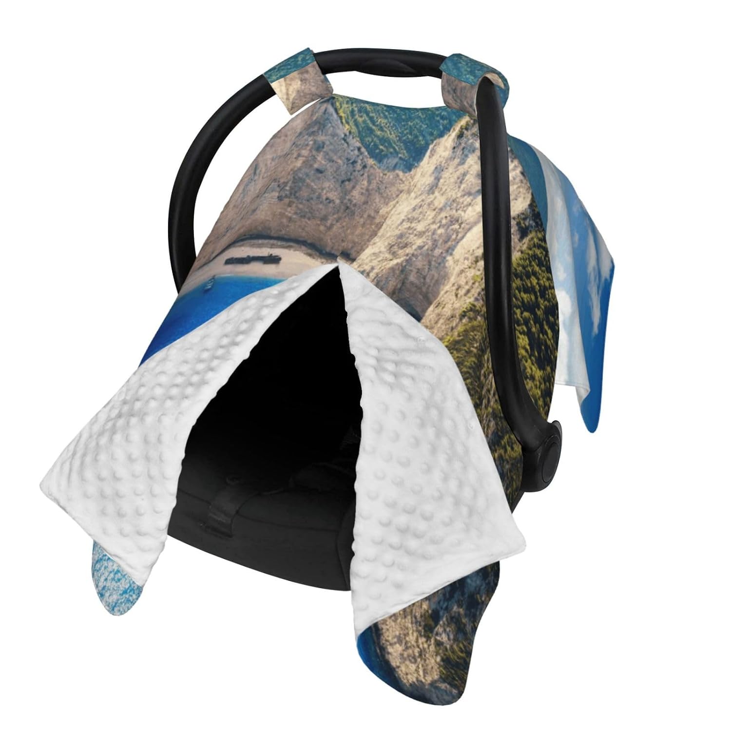 Sun Blue Travel Amazing Navagio Beach Zante Greece Famous Water in Wrecked Ship Wreck Baby Car Seat, Rain Shelter, Multifunctional Nursing Cover for Newborns, Mother Care, Breastfeeding