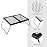 REDCAMP Folding Campfire Grill Heavy Duty Steel Grate, Portable Camp Fire Cooking Rack Over Fire Pit with Carrying Bag for Outdoor BBQ Camping
